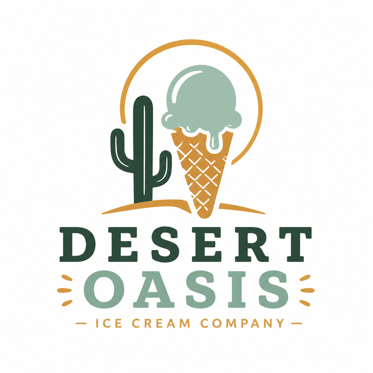Flat illustrated Desert Oasis logo