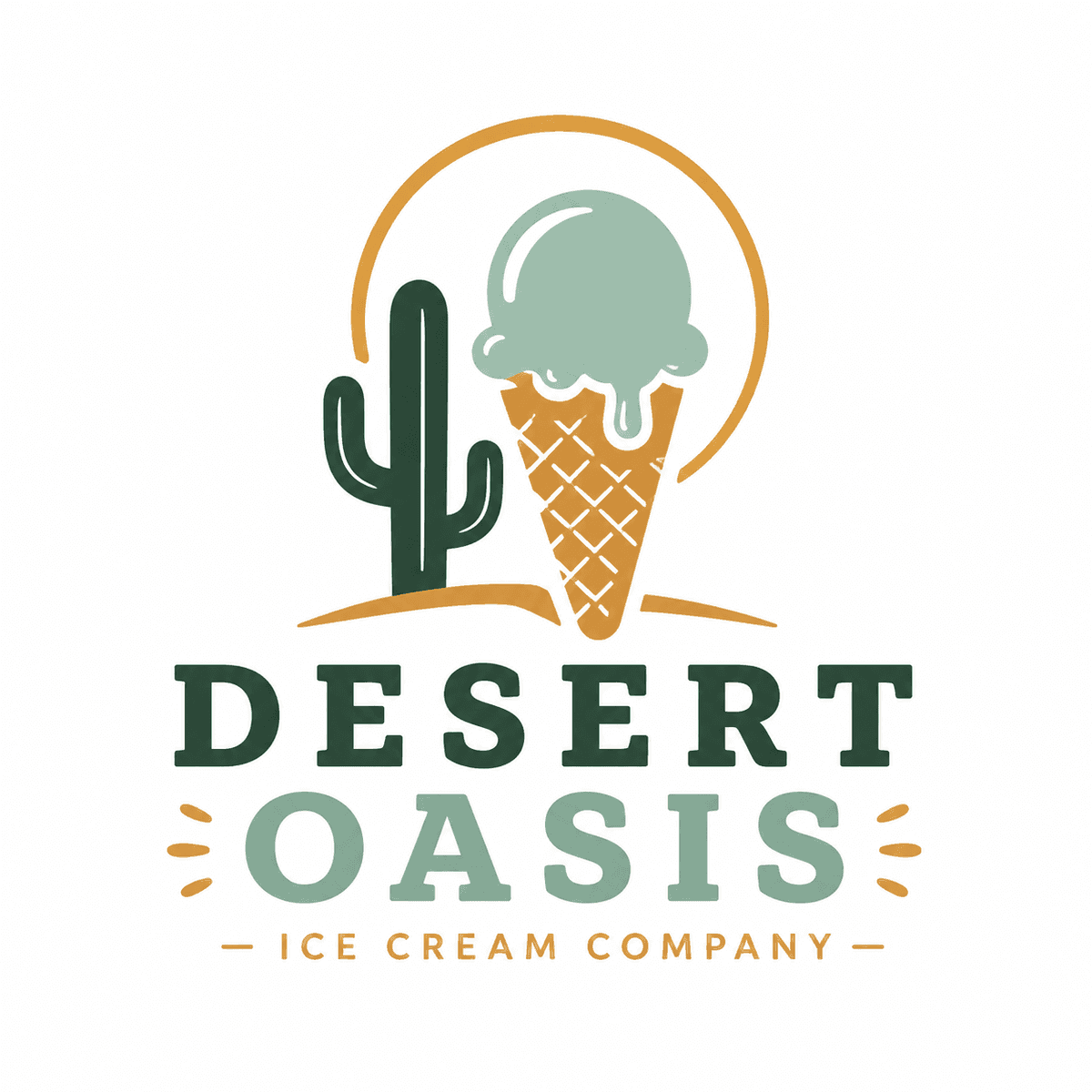 Flat illustrated Desert Oasis logo