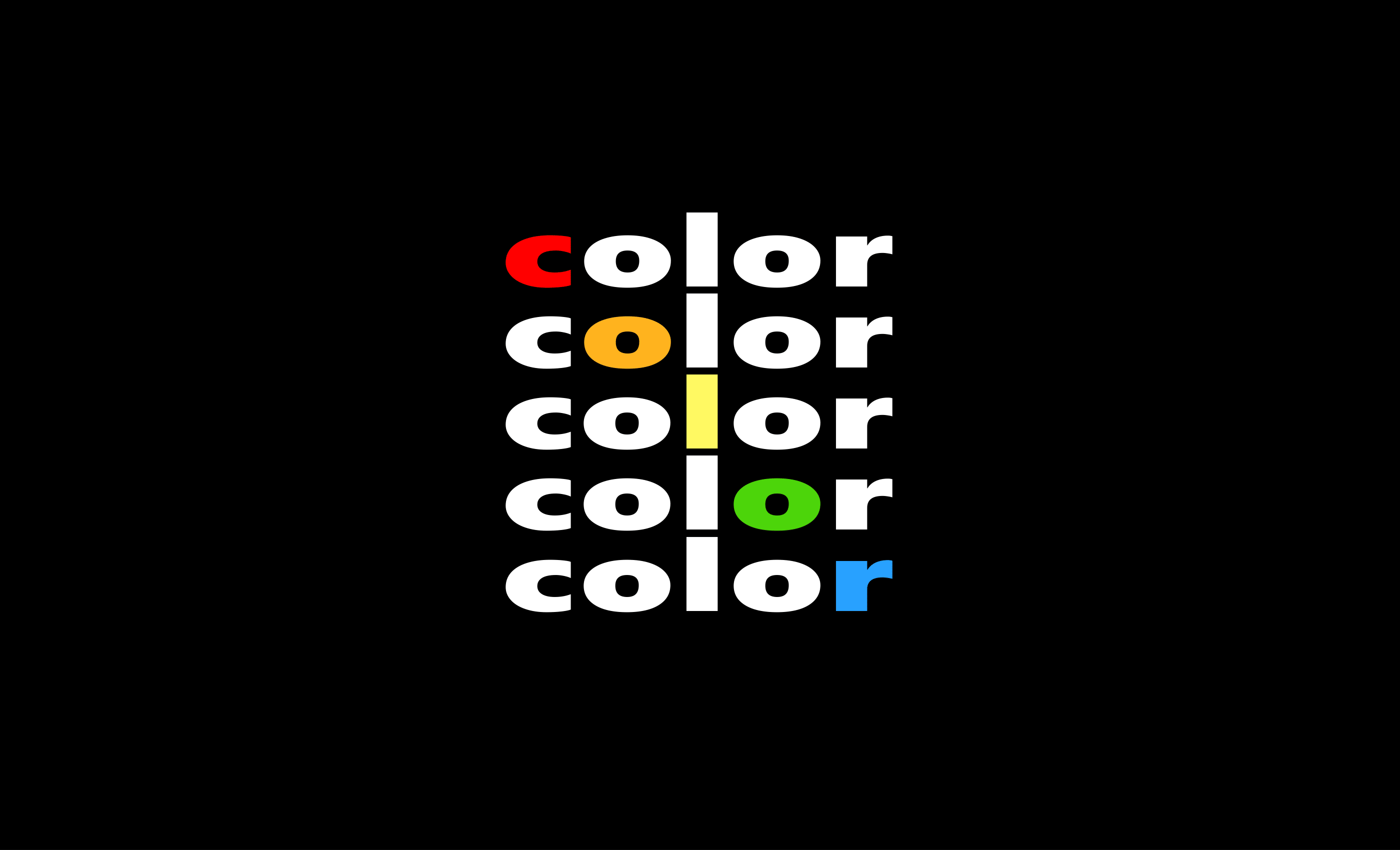 Minimalistic Logo Design Idea #1: Letter Color Change