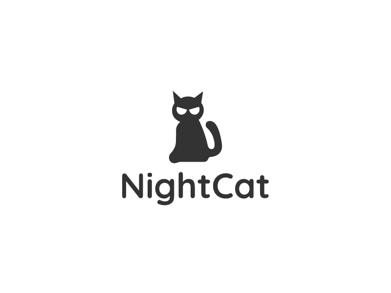 NightCat logo design