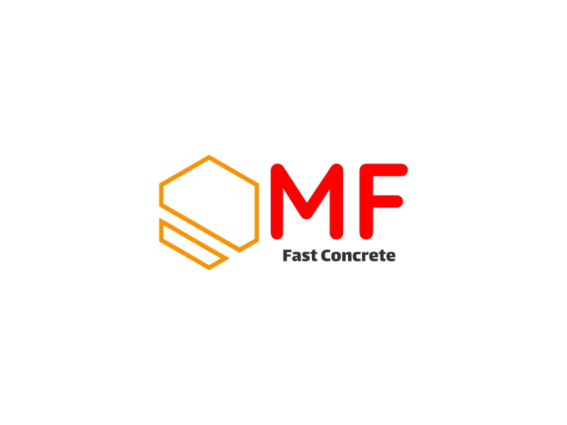 Mf logo with circle rounded negative space design Vector Image