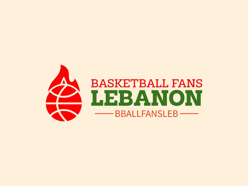 BASKETBALL FANS LEBANON logo design