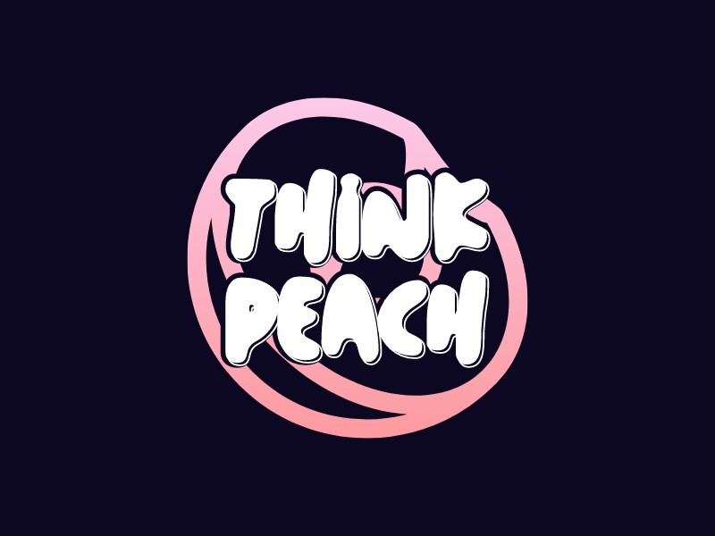 THINK PEACH logo design