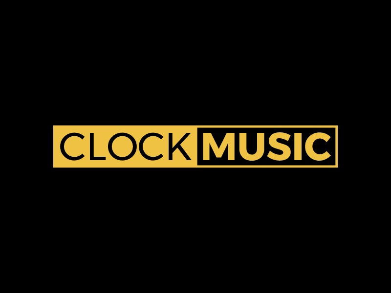 Clock Music logo design