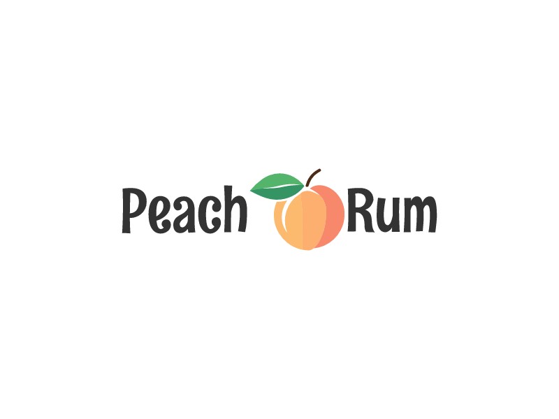 PeachRum logo design