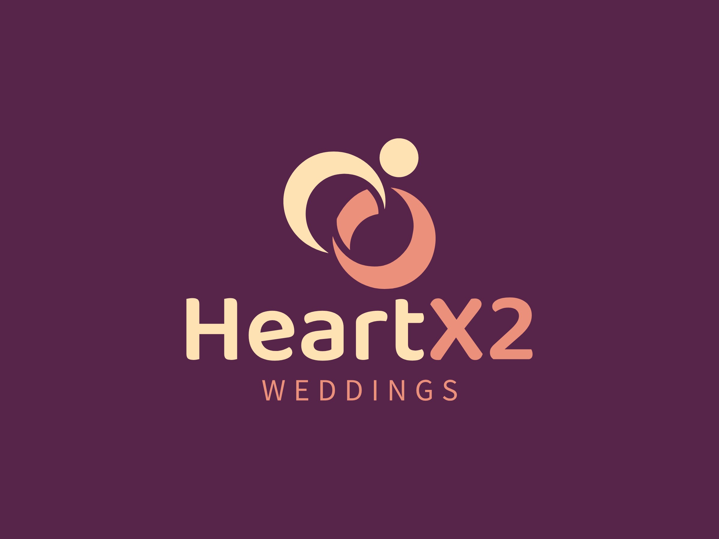 Heart X2 logo design