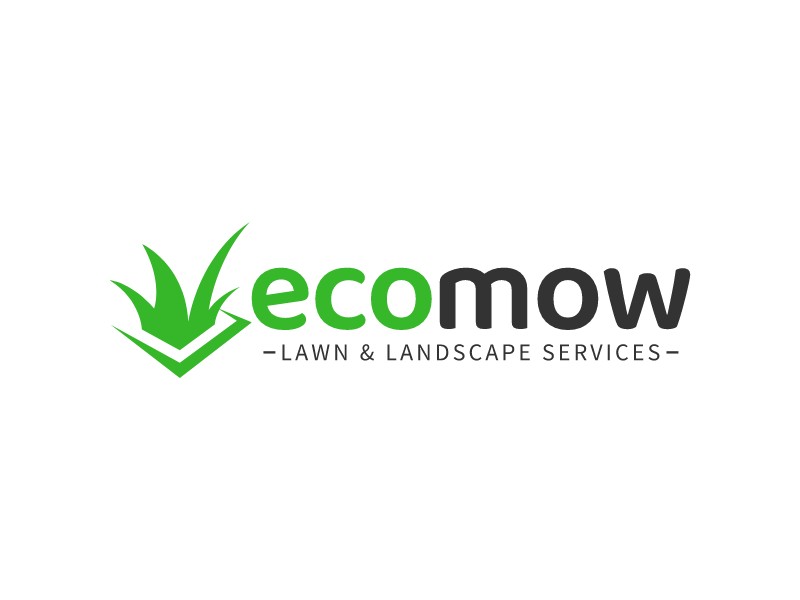 eco mow logo design