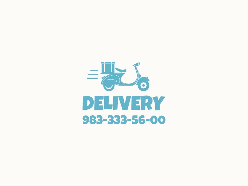 Delivery 983-333-56-00 logo design