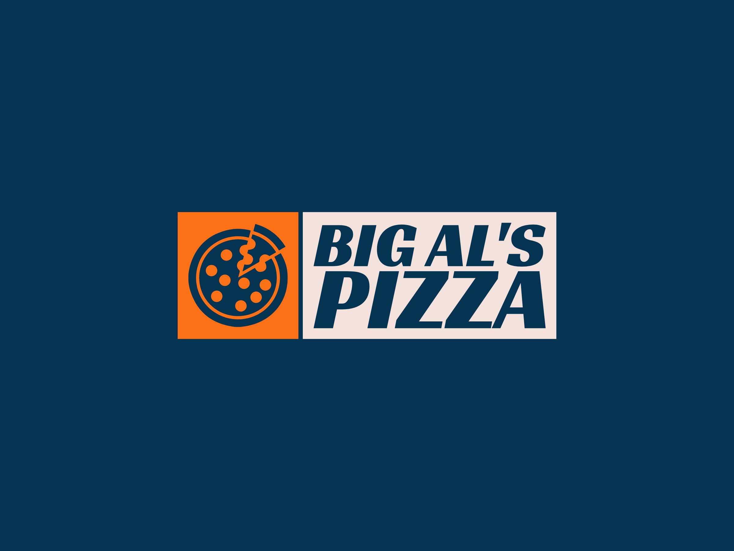 Big Al's Pizza logo design